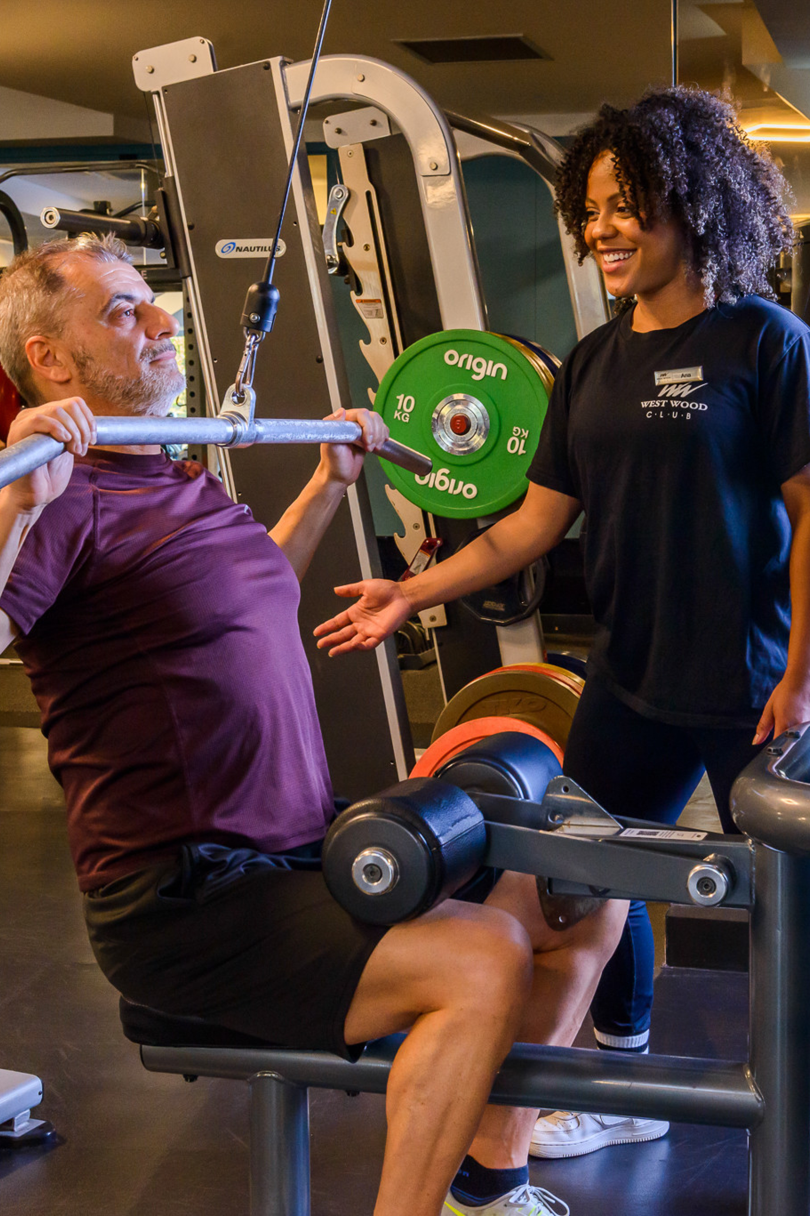 personal trainer with client at Dublin City personal training studio