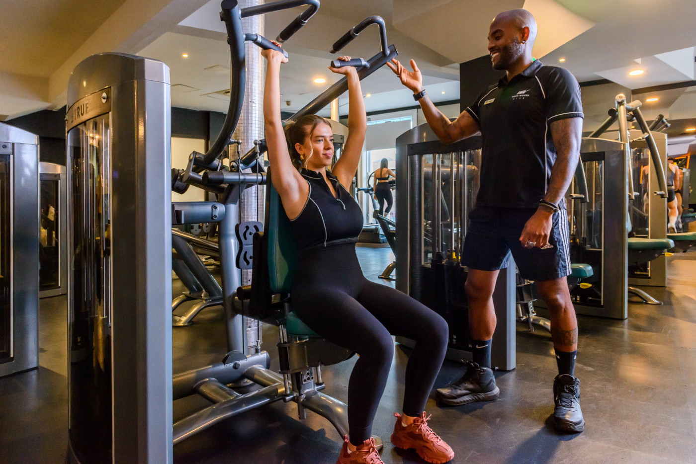 Personal Trainer training client at West Wood Club