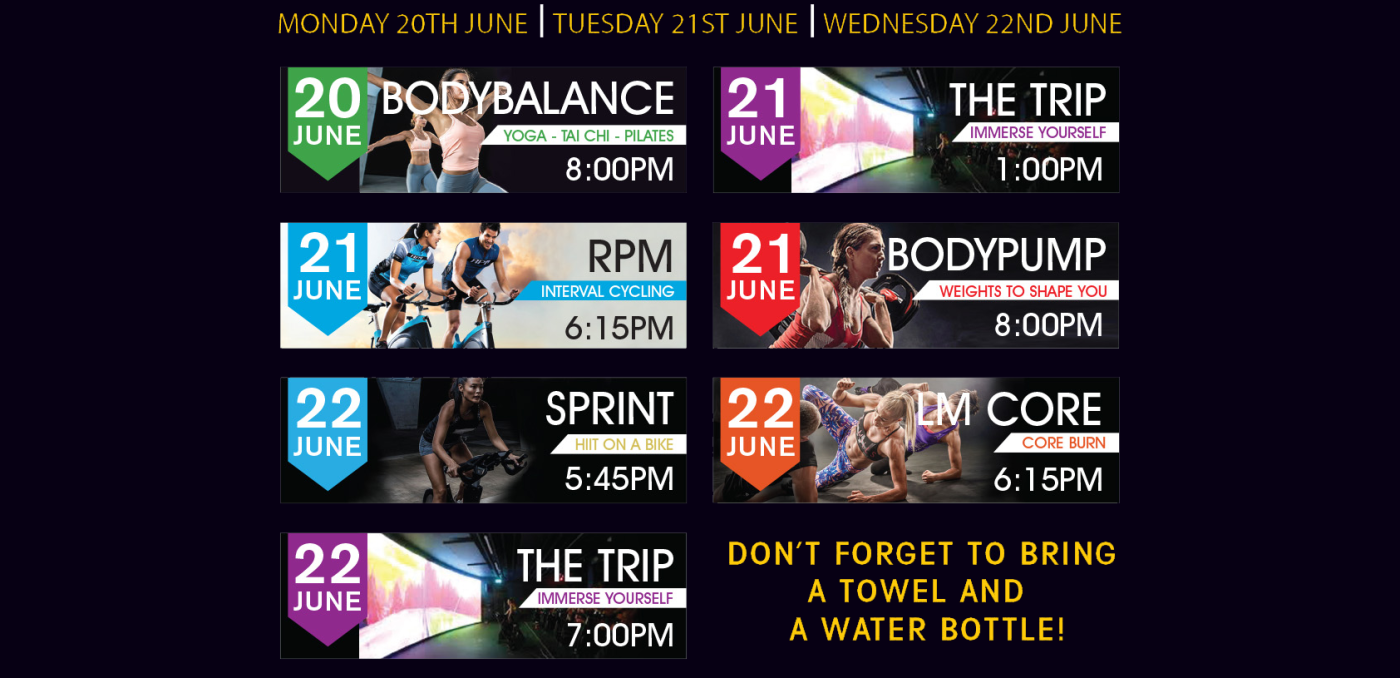 New Les Mills classes - Sandymount