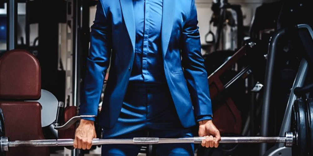 Man in suit enjoying The benefits of Weight training